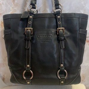 Coach Black Leather Tote / Handbag